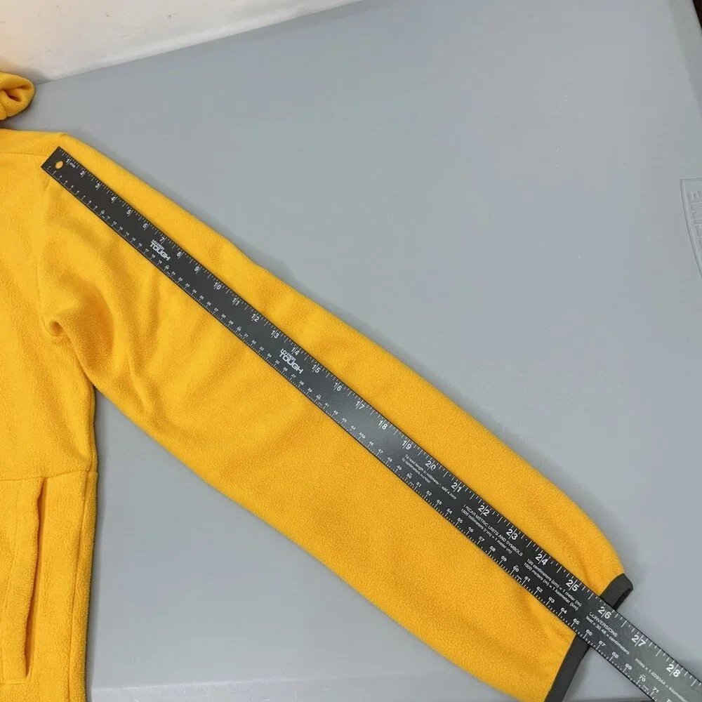The North Face Teen Glacier Full Zip Hooded Jacket Fleece Yellow Kids XXL 18-20